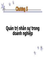 CHƯƠNG 5: QUẢN TRỊ NHÂN SỰ TRONG DOANH NGHIỆP
