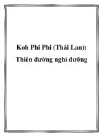 Koh Phi Phi (Thái Lan): Thiên đường nghỉ dưỡng pdf