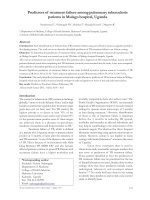Predictors of treatment failure among pulmonary tuberculosis patients in Mulago hospital, Uganda ppt