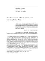 Bank Debt versus Bond Debt: Evidence from Secondary Market Prices ppt