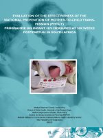 Evaluation of the Effectiveness of the National Prevention of Mother-to-Child Transmission (PMTCT) Programme on Infant HIV measured at Six Weeks Postpartum in South Africa pot
