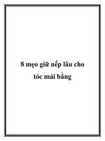 8 mẹo giữ nếp lâu cho tóc mái bằng pdf