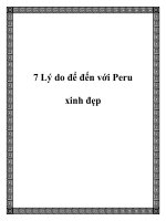7 Lý do để đến với Peru xinh đẹp docx