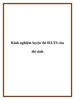 Kinh nghiệm luyện thi IELTS của thí sinh potx