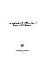 International Code of Marketing of Breast-milk Substitutes doc