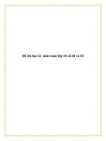 Đề thi học kì môn toán lớp 10 số 60 và 61 potx