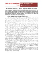 Kế hoạch kd CP vật tư kỹ thuật nông nghiệp Cần Thơ 2011