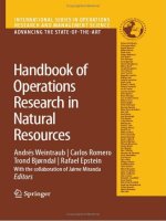 HANDBOOK OF OPERATIONS RESEARCH IN NATURAL RESOURCES pdf