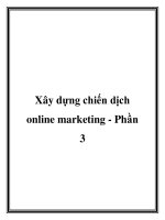 Xây dựng chiến dịch online marketing - Phần 3 pdf