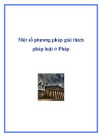 Một số phương pháp giải thích pháp luật ở Pháp ppt