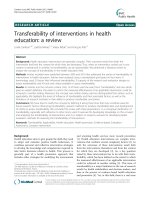 Transferability of interventions in health education: a review doc
