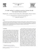 a simple method to synthesize nanowires titanium dioxide from layered titanate particles