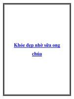 Khỏe đẹp nhờ sữa ong chúa ppt