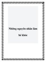 Những nguyên nhân làm bé khóc pot