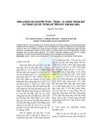 Hàm lượng các nguyên tố đa - trung - vi lượng trong đất và trong cây đỗ tương hè trên đất xám bạc màu pot