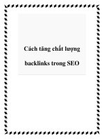 Cách tăng chất lượng backlinks trong SEO pptx