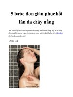 5 bước đơn giản phục hồi làn da cháy nắng ppt