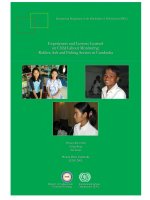 Experiences and Lessons Learned on Child Labour Monitoring: Rubber, Salt and Fishing Sectors in Cambodia docx