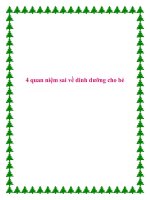 4 quan niệm sai về dinh dưỡng cho bé ppt