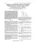 Expansion of Operating Limits for Permanent Magnet Motor by Current Vector Control