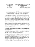 ỦY BAN NHÂN DÂN TỈNH ĐẮK NÔNG -------Số: 13/CT-UBND CỘNG HÒA XÃ HỘI CHỦ NGHĨA doc