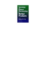 Toxicology and Clinical Pharmacology of Herbal Products pdf