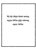 Dị tật thận hình móng ngựa hiếm gặp nhưng nguy hiểm potx