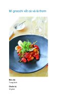 Mì gnocchi xốt cà và lá thơm ppt