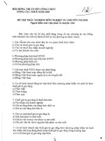 Đề thi trắc nghiệm môn nghiệp vụ chuyên ngành kiểm soát viên và chuyên viên docx