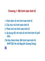 Chương 1: Mô hình toán kinh tế doc