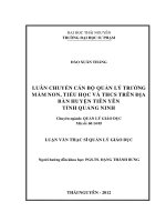 Luân chuyển cán bộ quản lý trường Mầm non, Tiểu học và THCS trên địa bàn huyện Tiên Yên , tỉnh Quảng Ninh