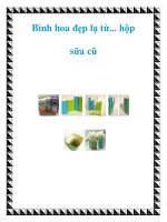 Bình hoa đẹp lạ từ... hộp sữa cũ pot