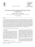 The economic benefits of publicly funded basic research: a critical review doc