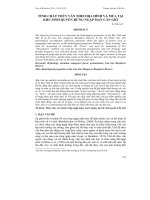 TÍNH CHẤT THỦY VĂN THEO ĐỊA HÌNH VÀ MÙA TẠI KHU SINH QUYỂN RỪNG NGẬP MẶN CẦN GIỜ potx