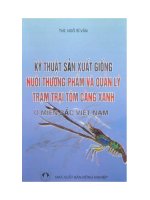 Kỹ thuật sản xuất giống nuôi thương phẩm và quản lý trạm trại tôm càng xanh ở miền Bắc Việt Nam doc