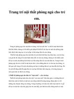 Trang trí nội thất phòng ngủ cho trẻ em. ppt