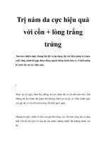 Trị nám da cực hiệu quả với cồn + lòng trắng trứng pptx