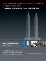 WESTMINSTER INTERNATIONAL COLLEGE IN ASSOCIATION WITH CARDIFF METROPOLITAN UNIVERSITY pdf