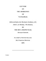 LECTURE ON THE ABORIGINES OF Newfoundland pdf