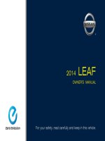 Nissan Leaf 2014 owner manual - Sách hướng dẫn sử dụng xe Nissan Leaf đời 2014