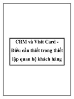 CRM và Visit Card Điều cần thiết trong thiết lập quan hệ khách hàng doc