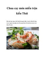 Chua cay món miến trộn kiểu Thái pdf