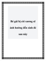 Bé gái bị còi xương sẽ ảnh hưởng đến sinh đẻ sau này pdf