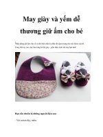 May giày và yếm dễ thương giữ ấm cho bé potx