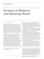 Interest on Reserves and Monetary Policy doc