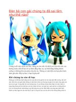 đàn bà con gái chúng ta đã sai lầm như thế nào