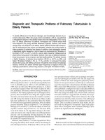 Diagnostic and Therapeutic Problems of Pulmonary Tuberculosis in Elderly Patients doc
