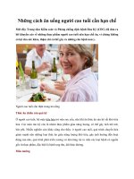 Những cách ăn uống người cao tuổi cần hạn chế doc