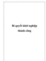 Bí quyết khởi nghiệp thành công doc