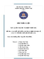 Tìm hiểu hệ thống ERP đang được áp dụng ở công ty trần anh